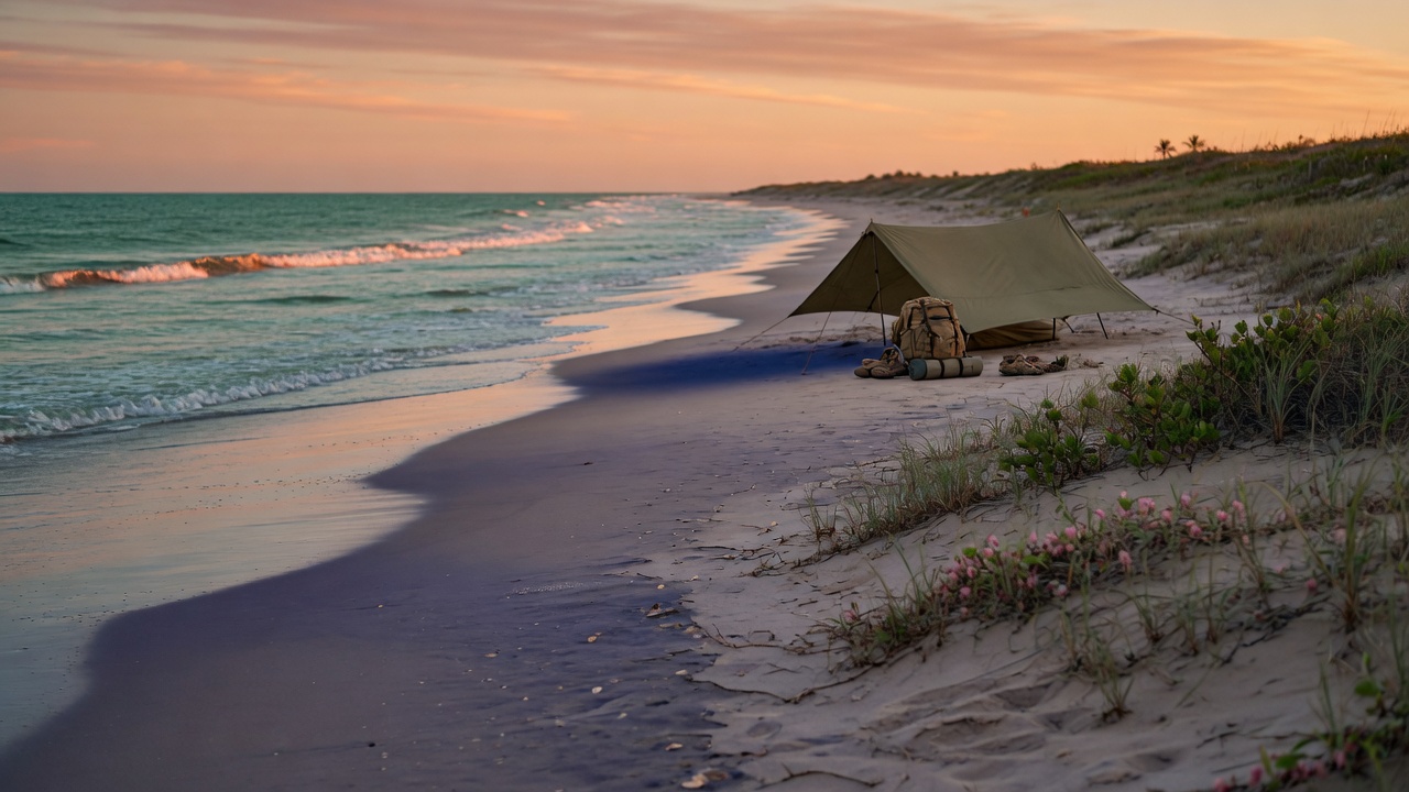 Acampamento na praia com rede: menos areia, mais conforto